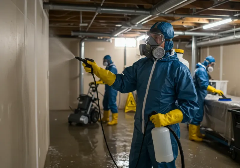 Basement Sanitization and Antimicrobial Treatment process in Schertz, TX